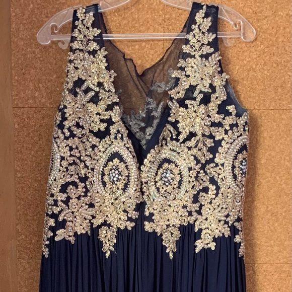 COPY - JVN by Jovani navy prom dress - Picture 4 of 9